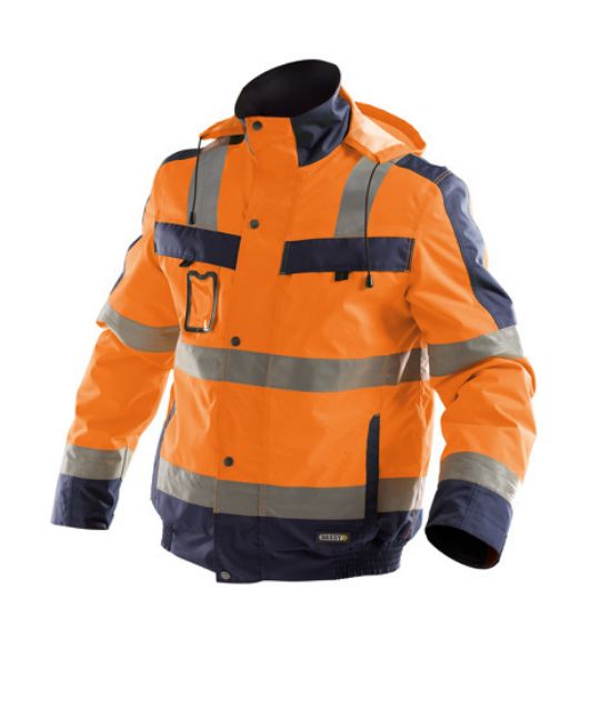 Afbeeldingen van Dassy winter jack Lima oranje/blauw