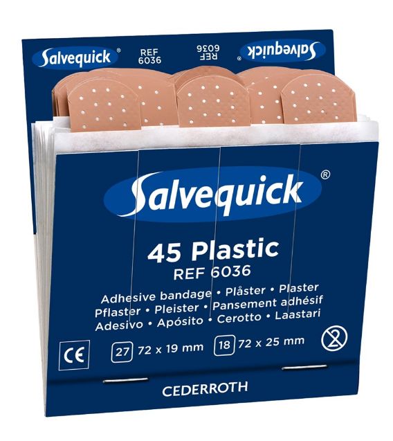 Afbeeldingen van Salvequick vulling plastic pleister 6x45